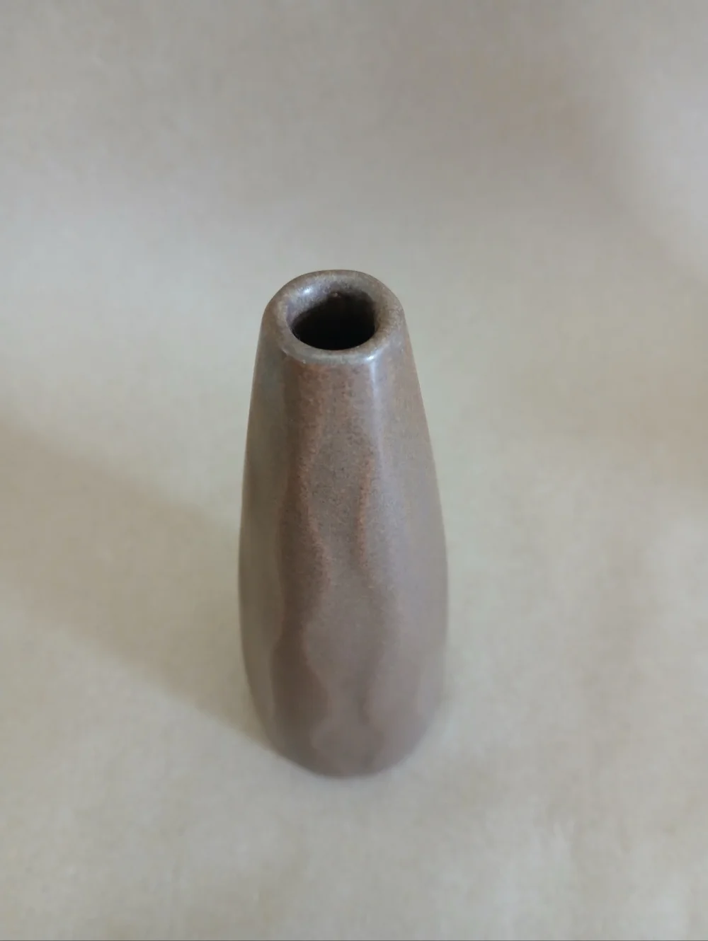 Vintage Jonathan Adler Pot A Porter Brown Conical Porcelain Vase 6.5 in